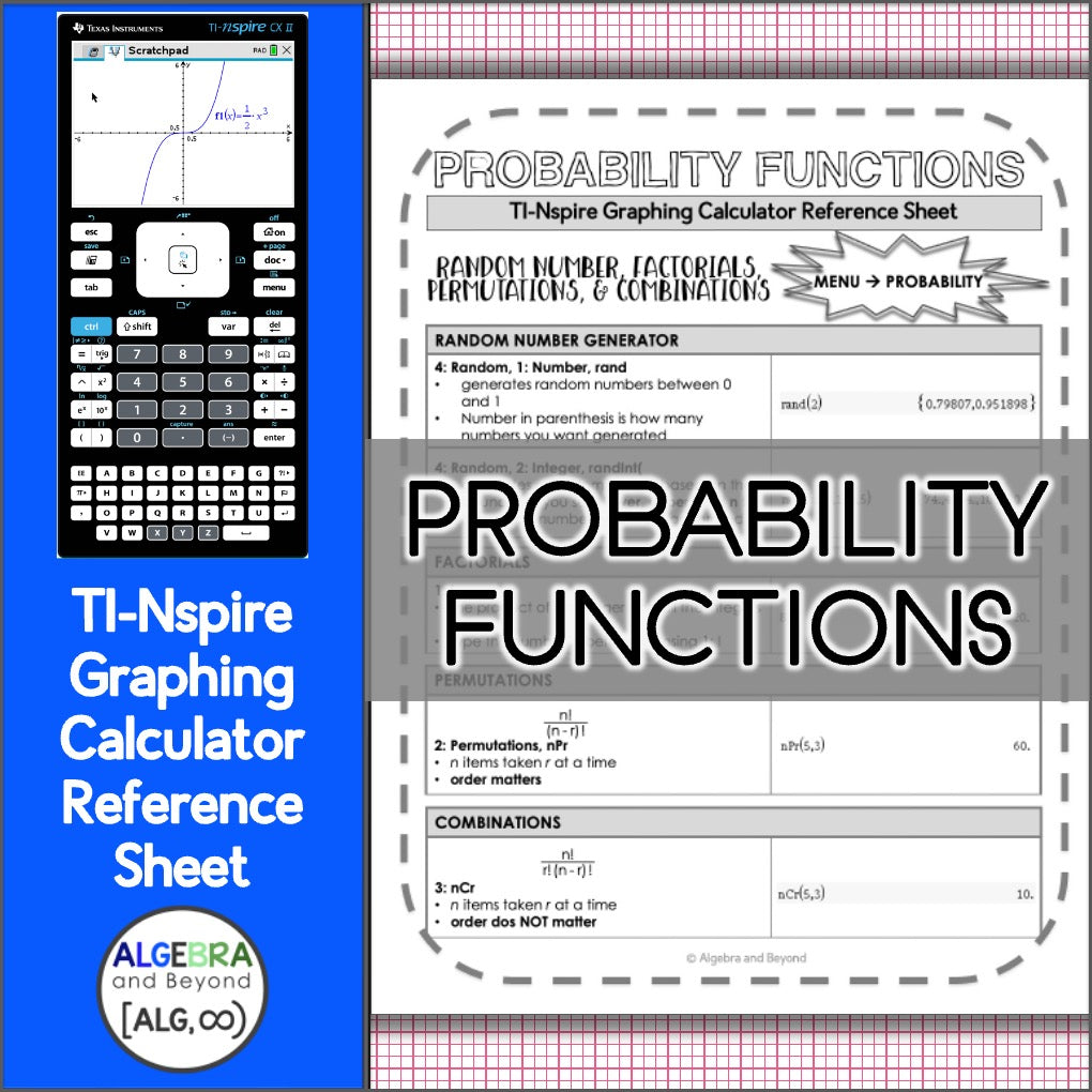 Probability: Factorials, Permutations, and Combinations | TI-NSpire Calculator