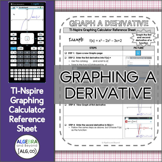 Graphing a Derivative | TI-Nspire Calculator Reference Sheet