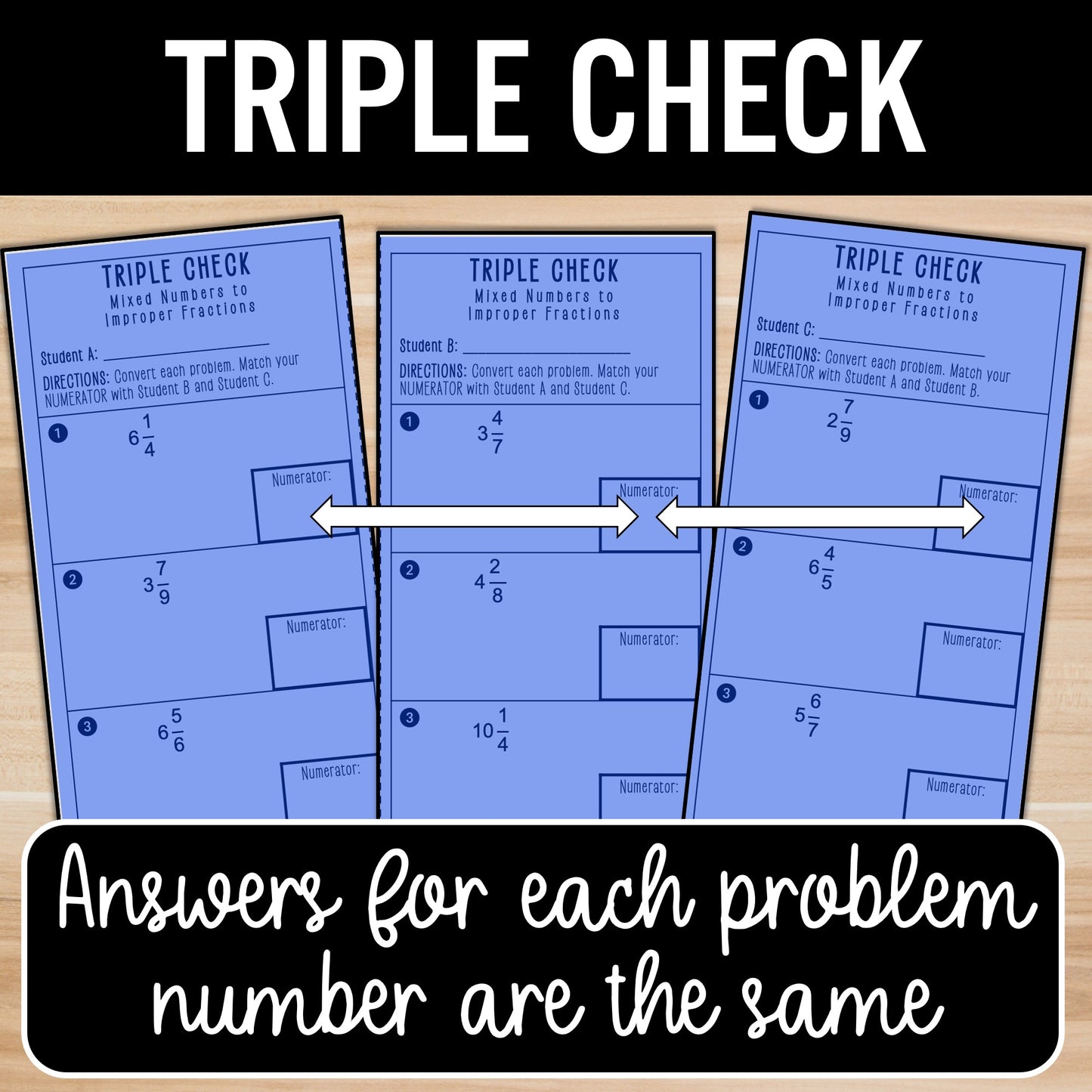 Converting Mixed Numbers to Improper Fractions Activity | Practice Worksheets