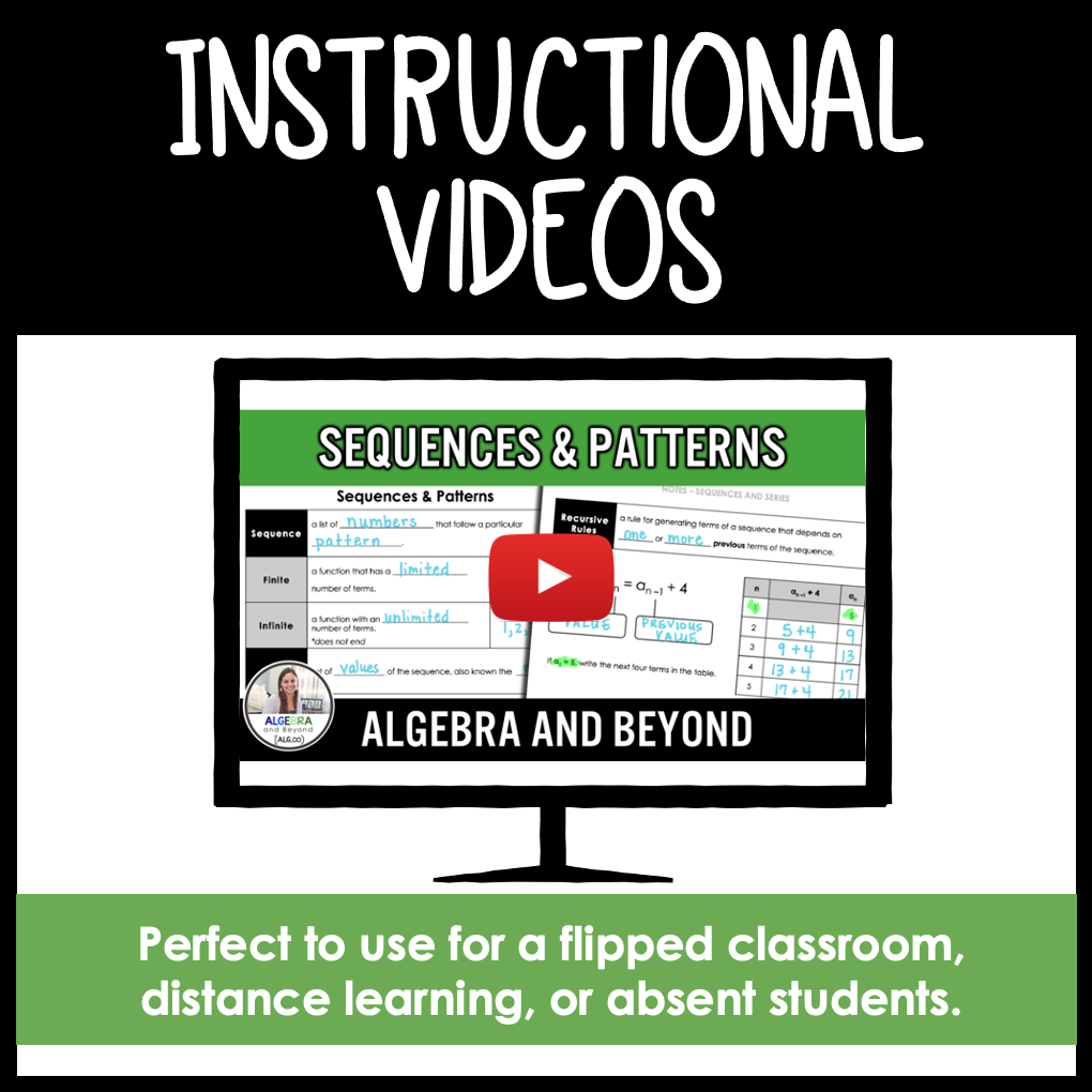 Sequences and Series Unit Bundle | Algebra 2 | Guided Notes | Homework | Assessments