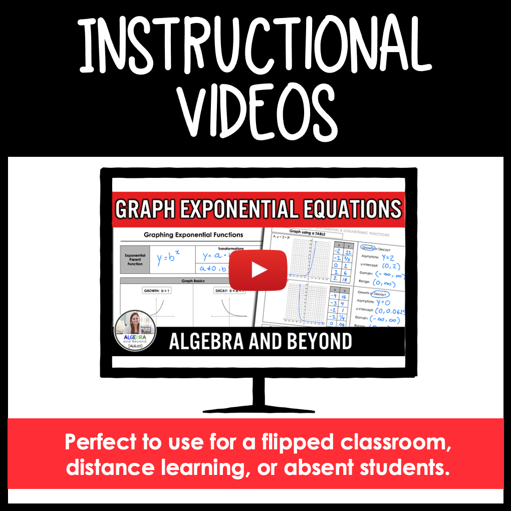 Exponential and Logarithmic Functions Unit Bundle | Notes | Homework | Assessments
