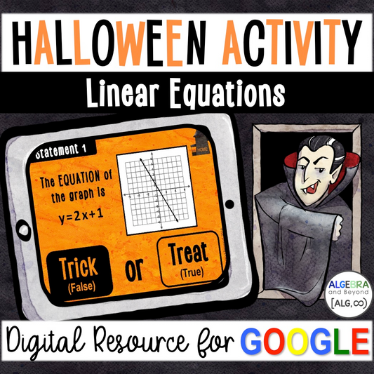 Linear Equations Digital Activity | Halloween