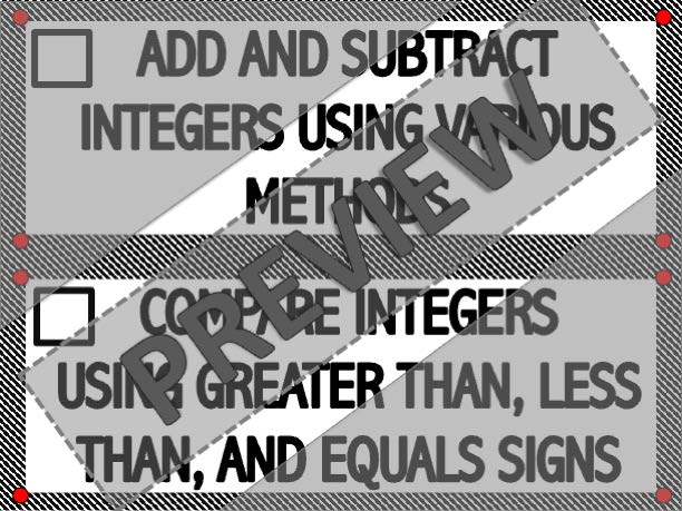 7th Grade Learning Targets | Objectives | Clip Charts