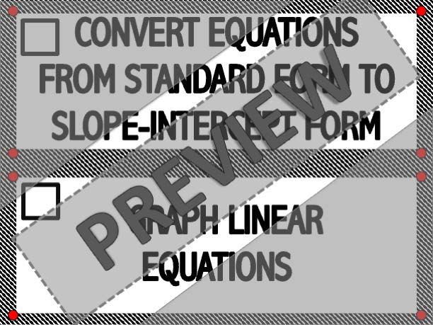 Algebra 1 Learning Targets | Objectives | Clip Charts