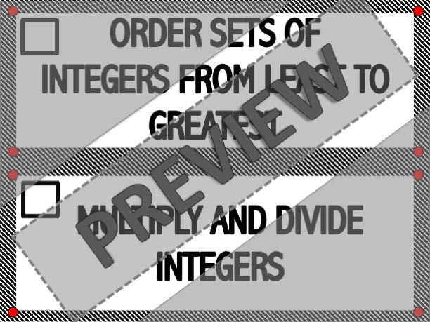 7th Grade Learning Targets | Objectives | Clip Charts