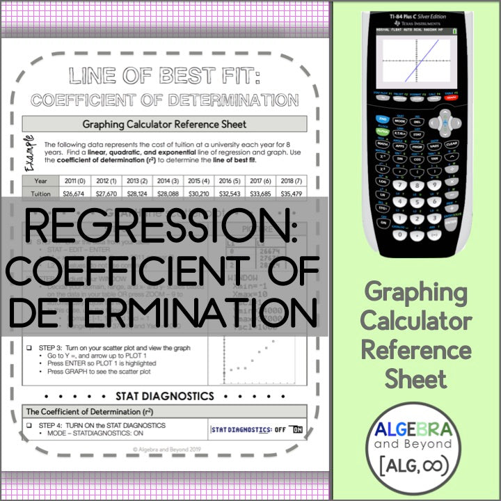 Linear, Quadratic, and Exponential and Coefficient of Determination | TI-84