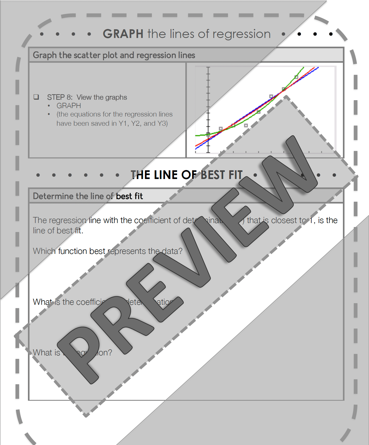 Linear, Exponential, & Quadratic Regression | Real World Project Based Learning