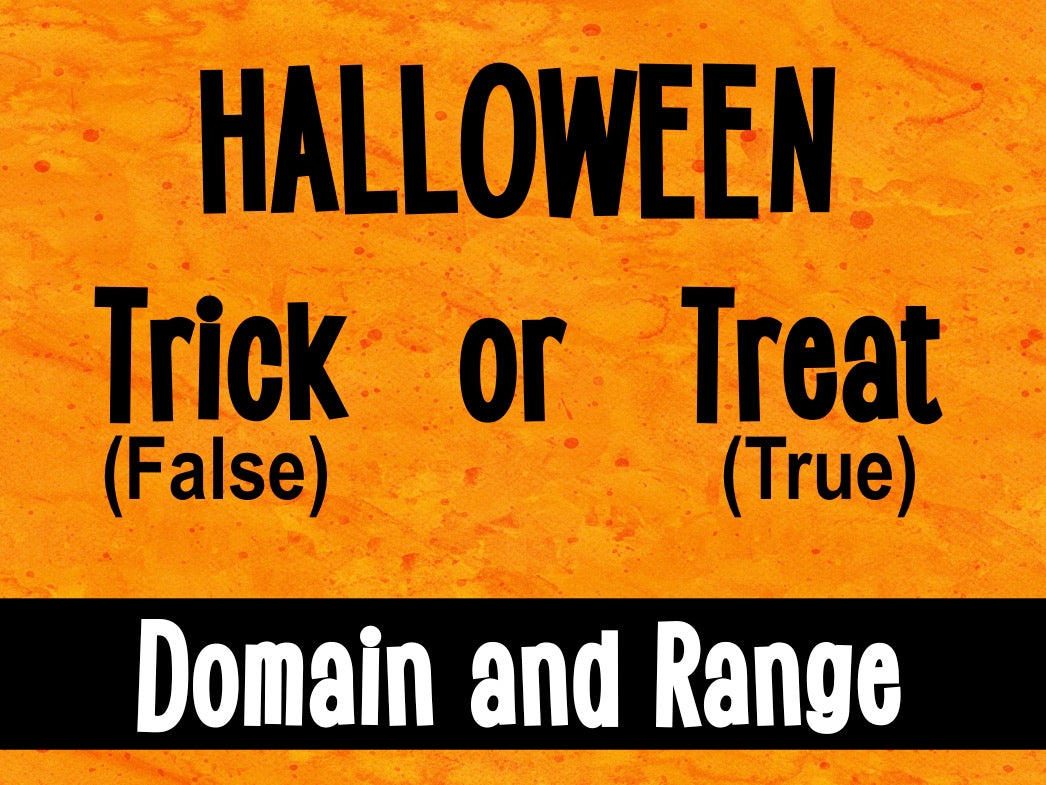 Domain and Range | Halloween Digital Activity