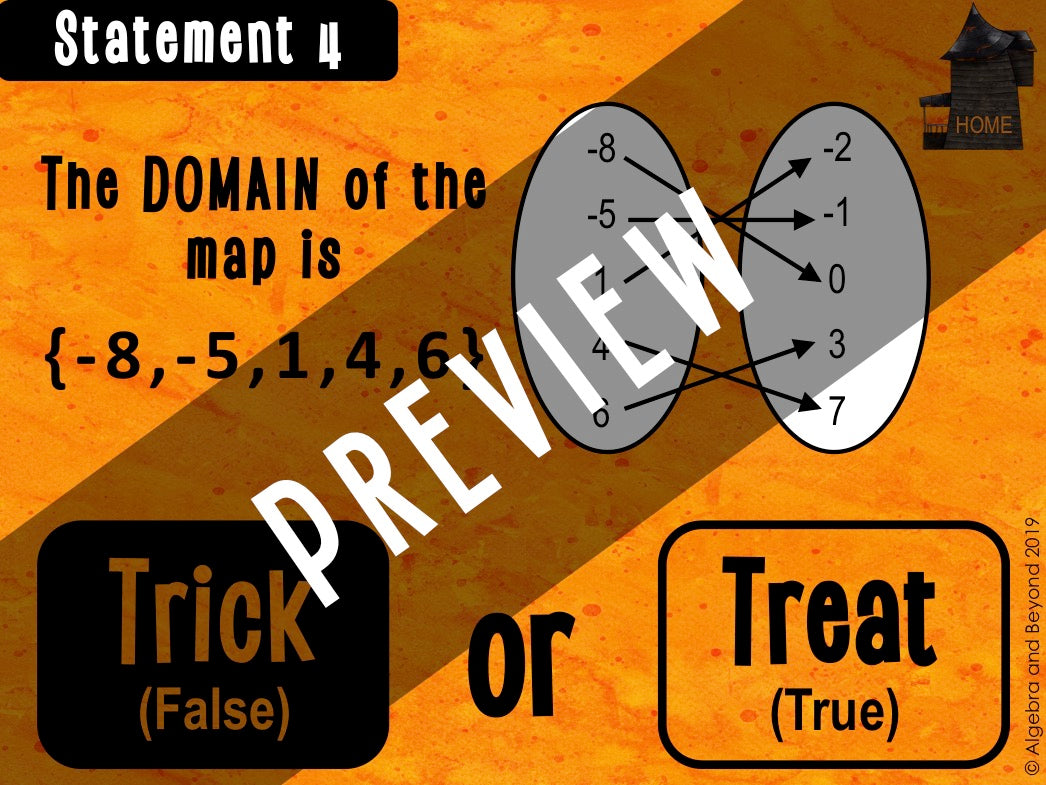 Domain and Range | Halloween Digital Activity