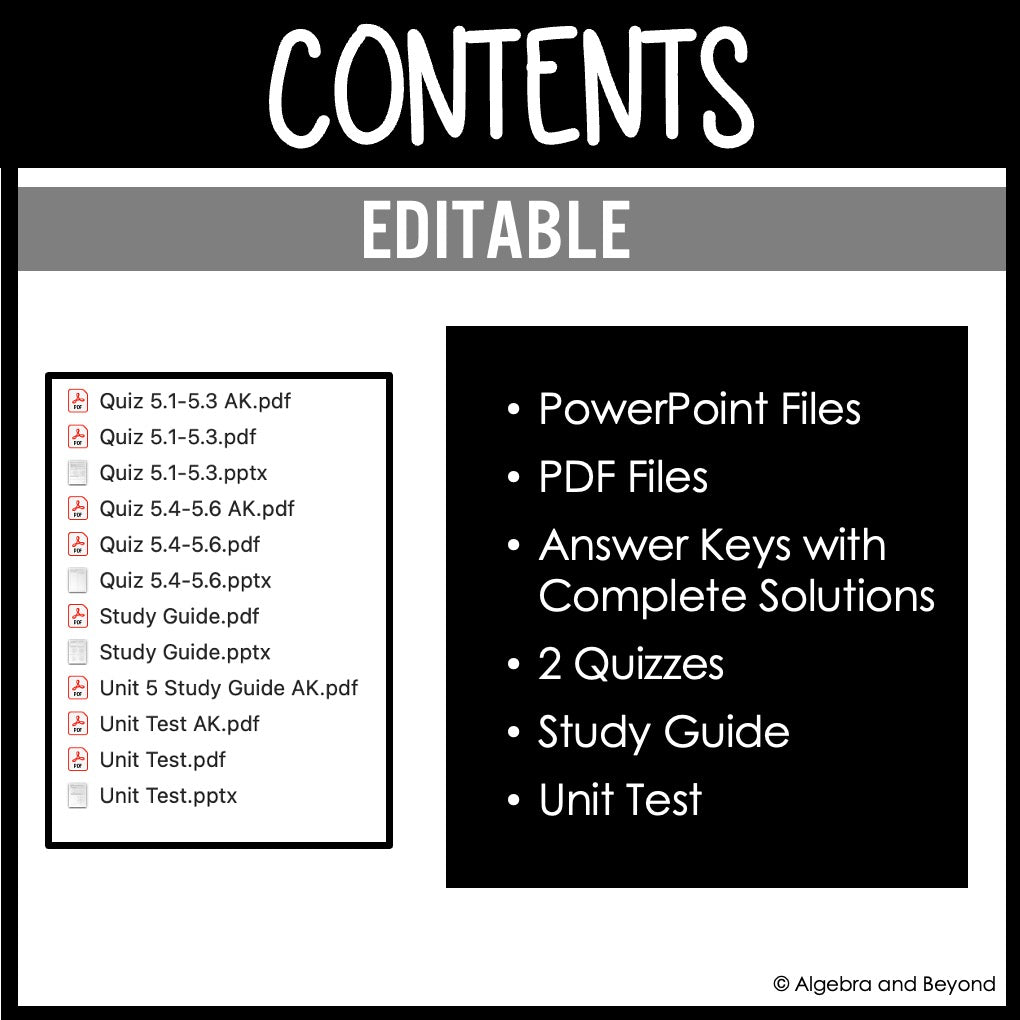Systems of Equations and Inequalities Assessments | Quizzes | Study Guide | Test