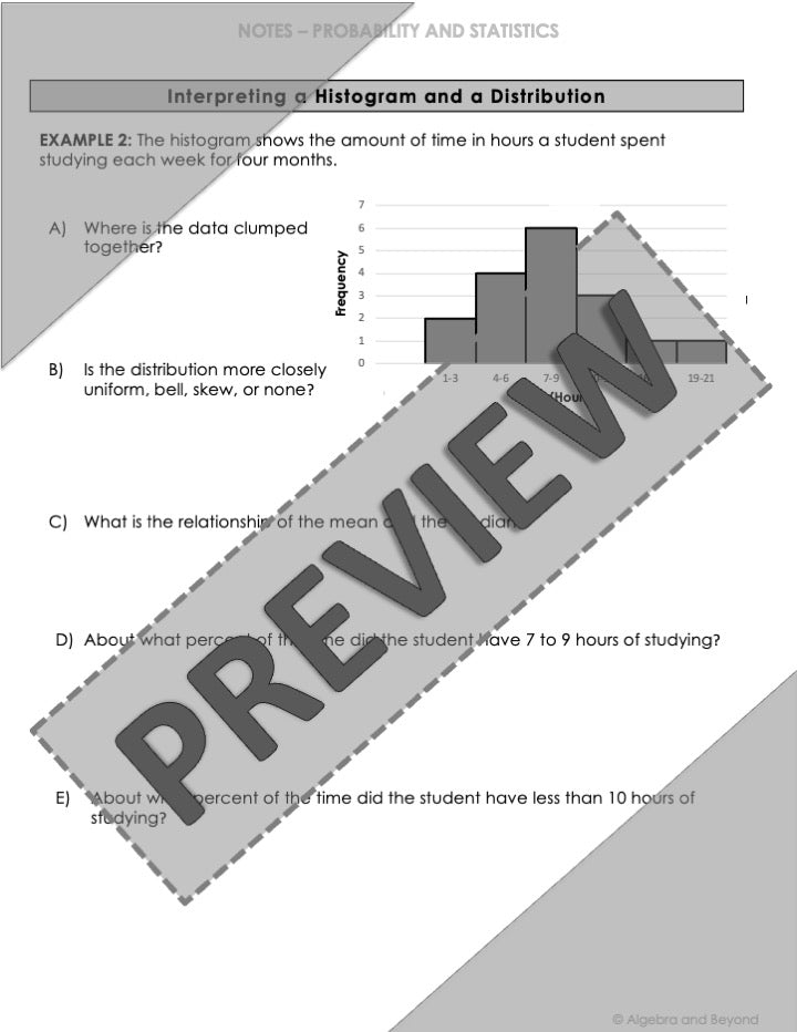 Frequency and Normal Distribution Lesson | Warm-Up | Guided Notes | Homework
