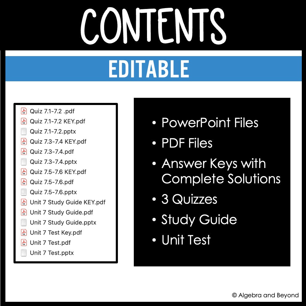 Radical Functions Assessments | Quizzes | Study Guide | Test