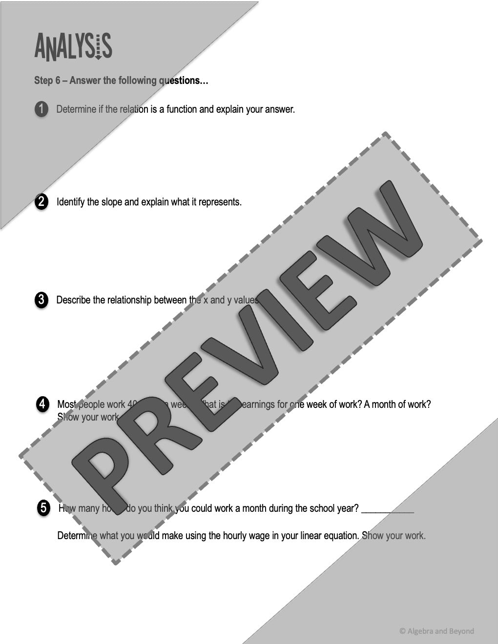 Real World Linear Equations | Project Based Learning | Print and Digital