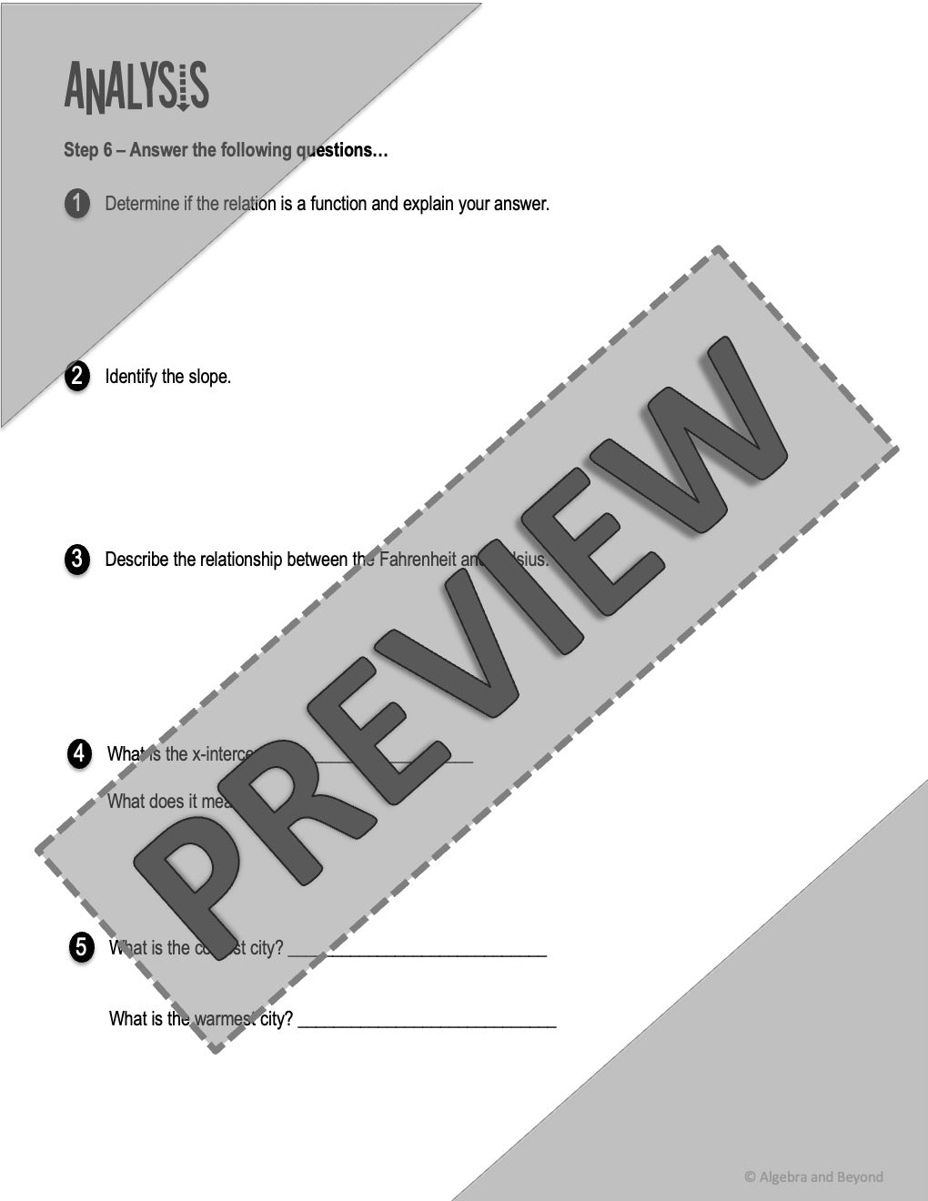 Real World Linear Equations | Project Based Learning | Print and Digital