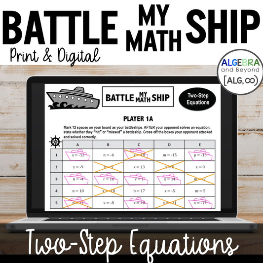 Two-Step Equations Activity | Battle My Math Ship Game