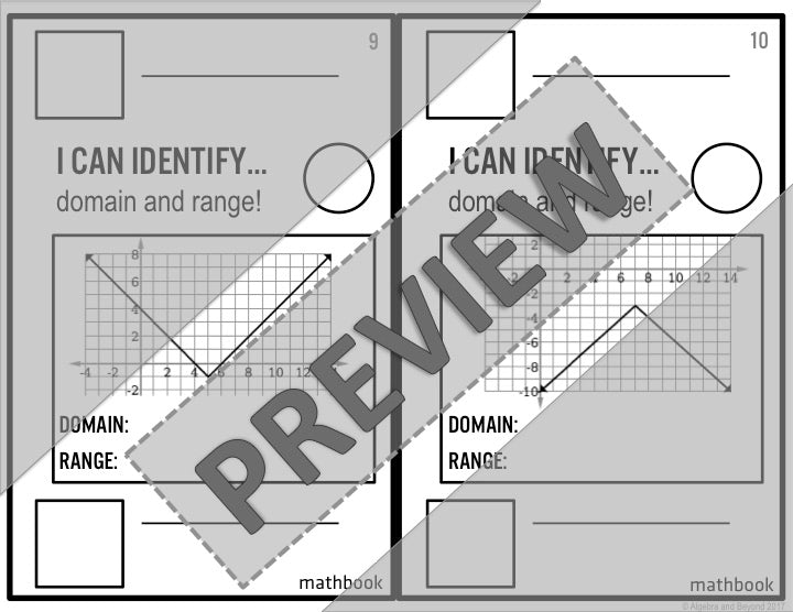 Domain and Range Review Activity | Mathbook