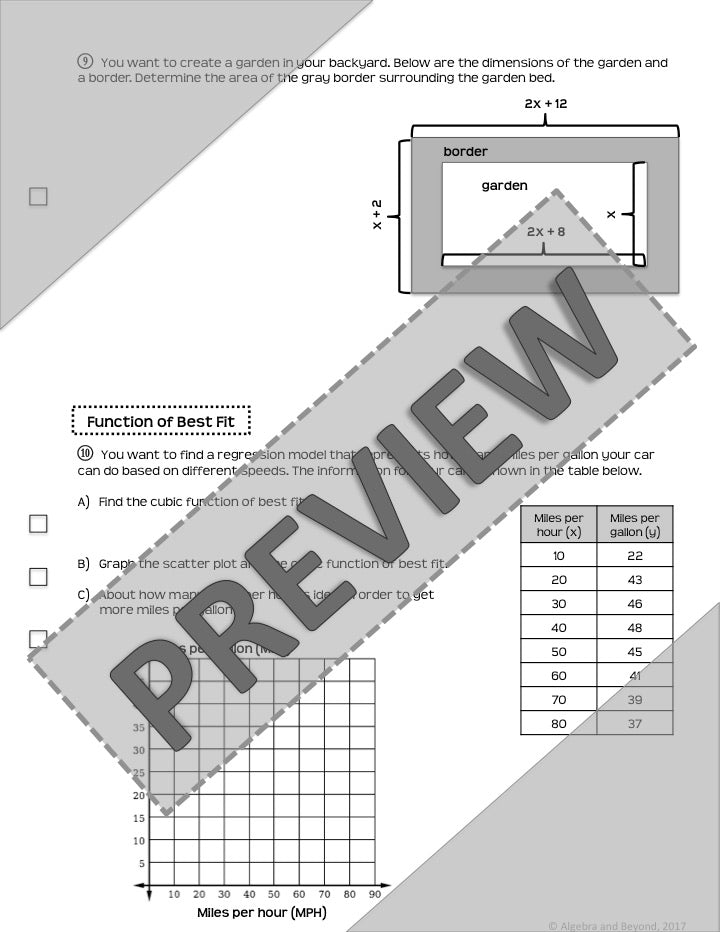 Polynomial Functions - Real World Applications