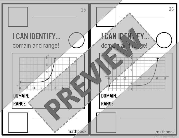 Domain and Range Review Activity | Mathbook