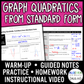 Quadratic Functions: Standard Form Lesson | Warm-Up | Guided Notes | Homework