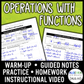 Operations with Functions Lesson | Warm-Up | Guided Notes | Homework