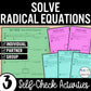 Solving Radical Equations - 1 solution Review Activity – Practice Worksheets