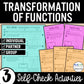 Transformations of Functions Activity – Self-Check Practice Worksheets