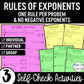Exponent Rules (no negative exponents) Review Activity – Practice Worksheets
