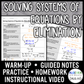 Solving Systems of Equations by Elimination Lesson | Video | Guided Notes