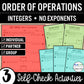 Order of Operations | Positive and Negative Integers | No Exponent | Worksheet