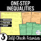 One-Step Inequalities | Positive Numbers Only | Self-Check Activities