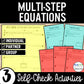Multi-Step Equations (Variables on Both Sides) Activity – Practice Worksheets