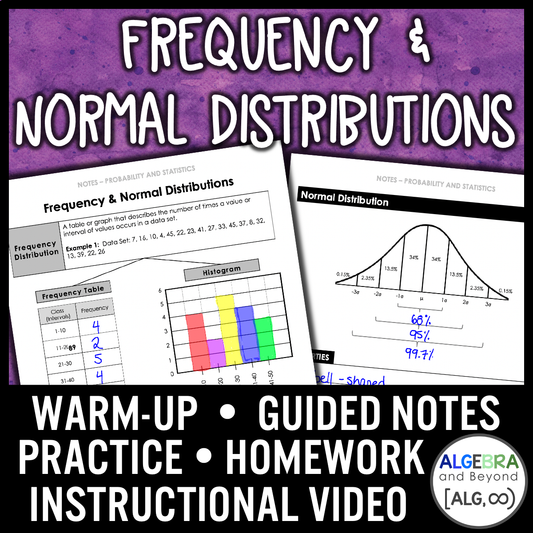 Frequency and Normal Distribution Lesson | Warm-Up | Guided Notes | Homework