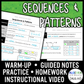 Sequences and Patterns Lesson | Video | Guided Notes | Homework