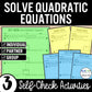 Solving Quadratic Equations Practice | Self-Check Review Activities
