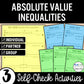 Solve Absolute Value Inequalities Review Practice Activity - Partner Worksheets