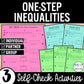 One-Step Inequalities | With Negatives | Self-Check Activities