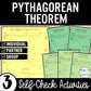 Pythagorean Theorem Review Activity – Self-Check Practice Worksheets