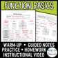 Function Basics Lesson | Warm-Up | Guided Notes | Homework