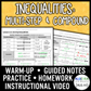 Multi-Step and Compound Inequalities Lesson | Warm-Up | Guided Notes | Homework