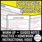 Polynomial Theorems Lesson | Video | Guided Notes | Homework