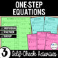One-Step Equations | Positive Numbers Only | Self-Check Activities