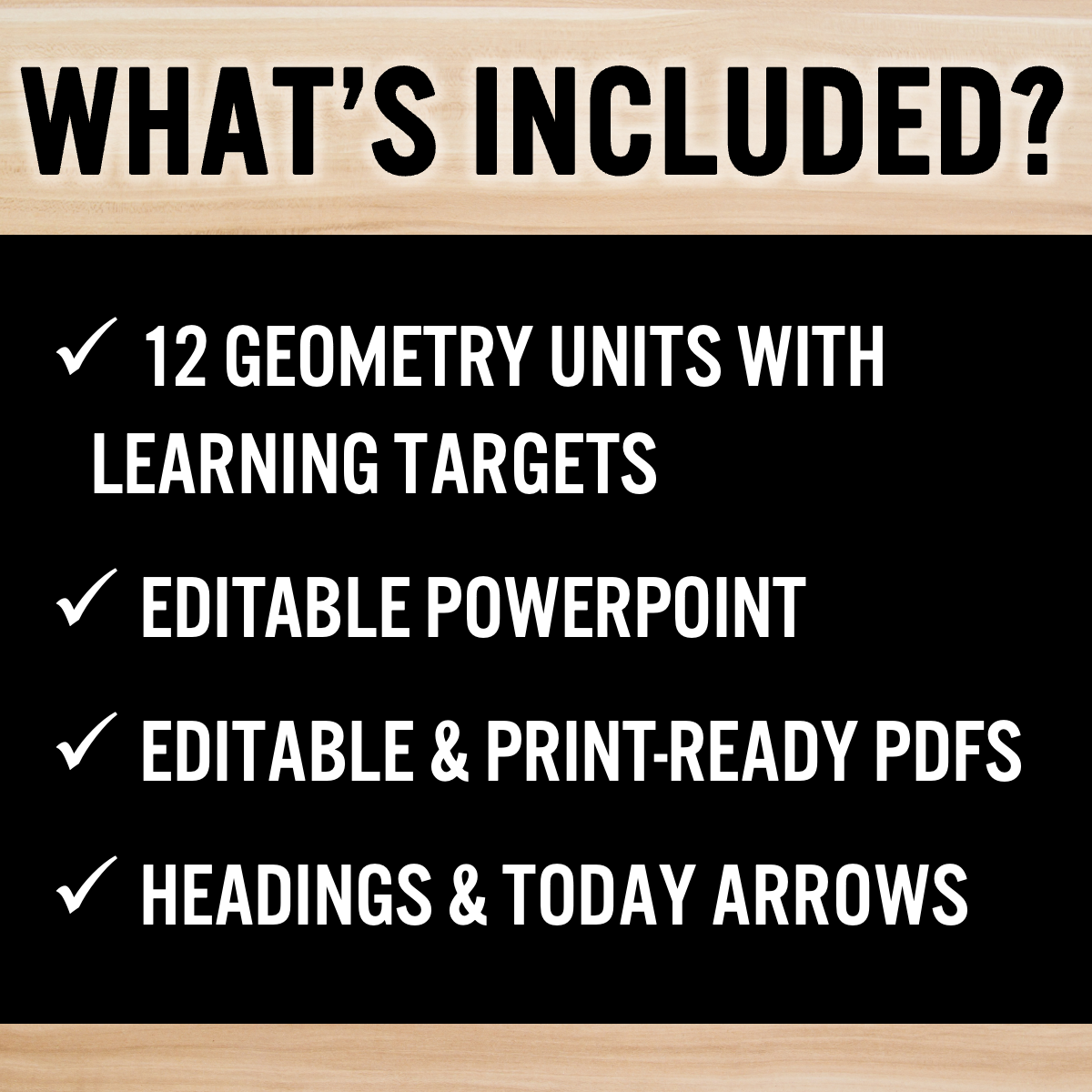 Geometry Learning Targets, Clip Charts, Bulletin Board, Printable Objectives