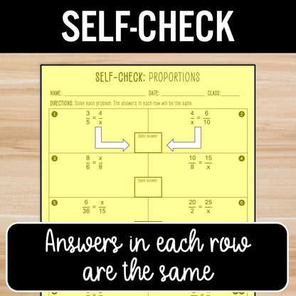 Proportions | Self-Check Activities