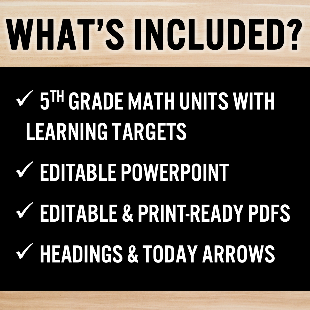 5th Grade Learning Targets, Clip Charts, Bulletin Board, Printable Objectives