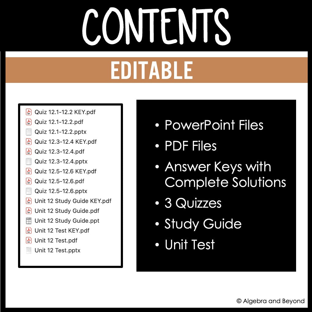 Conic Sections Assessments | Quizzes | Study Guide | Test