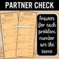 Evaluating Functions Review Activity – Partner Self-Check Practice Worksheets
