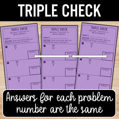 Converting Improper Fractions to Mixed Numbers Activity | Practice Worksheets
