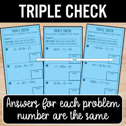 Distribute and Combine Like Terms | Practice | Self-Check Review Activities