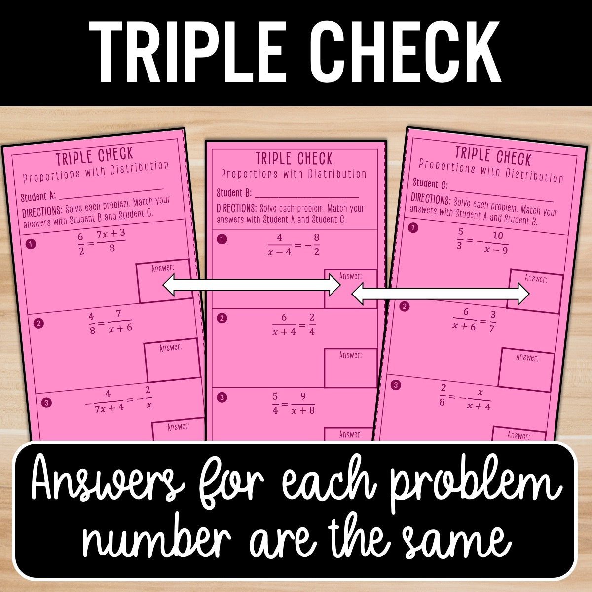 Proportions with Distribution Review Activity – Partner Practice Worksheets