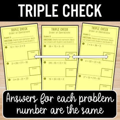 Order of Operations Worksheet | Add | Subtract | Multiply | Divide | No Exponent
